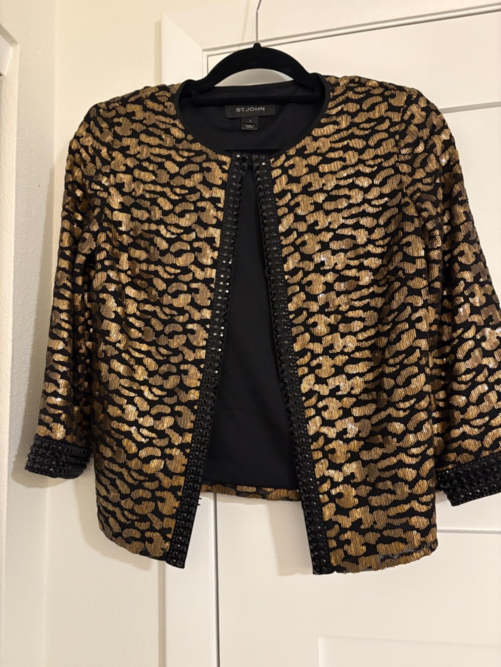 ST. JOHN  Black and Gold  Jacket